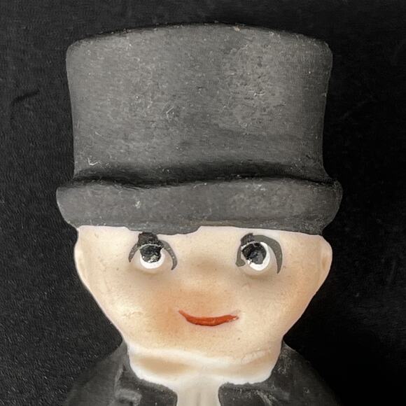 Kewpie Boy in Suit & Girl Wearing Flower Crown Porcelain Bisque, Shackman Japan - Picture 11 of 13